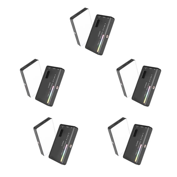 RGB-valokuvausvalo, säädettävä väri lämpötila 2500K-9000K, 3000mAh akku,5 kpl W140RGB