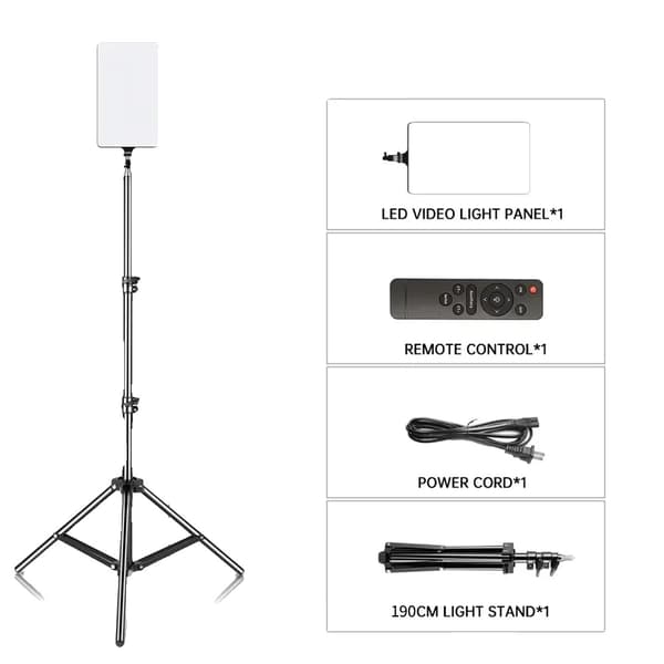LED-videovalo, säädettävä kirkkaus, saatavilla useissa jalustakorkeuksissa,puls 200cm kolmijalka