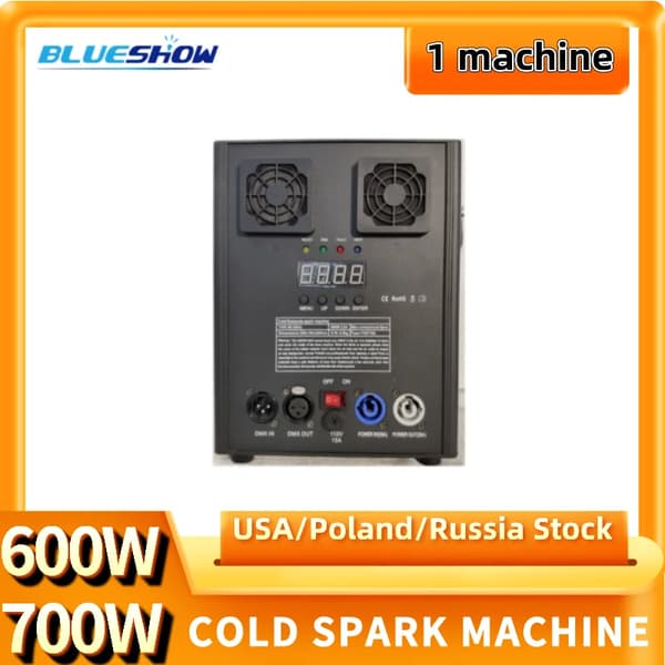 Kold Funkmaskine, 600W/700W Strømmuligheder, DMX Kontrol,1 maskine, 600W