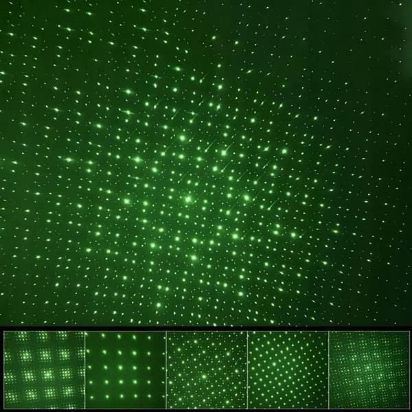 LASER LASER POINTER KRAFTFULL GREEN SPOT BATTERILADDARE 4in1