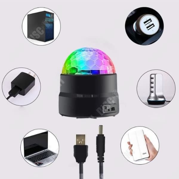 TD® DJ USB röstaktiverad mini led disco scenljus familjefest kristall liten magisk boll ljus ktv blixt