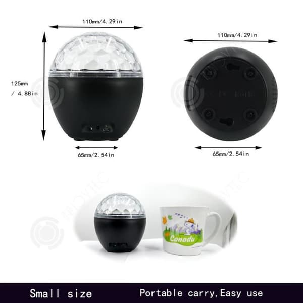 INN® Ljus med magisk boll Bluetooth, LED-ljussättning för scen med 16 färger, projiceringsbelysning till N-dagen