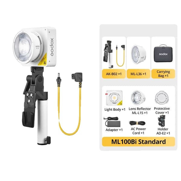 Godox ML100Bi kaksivärinen LED-valo, säädettävä kirkkaus, korkea väritarkkuus,ML100BI -sarja 2
