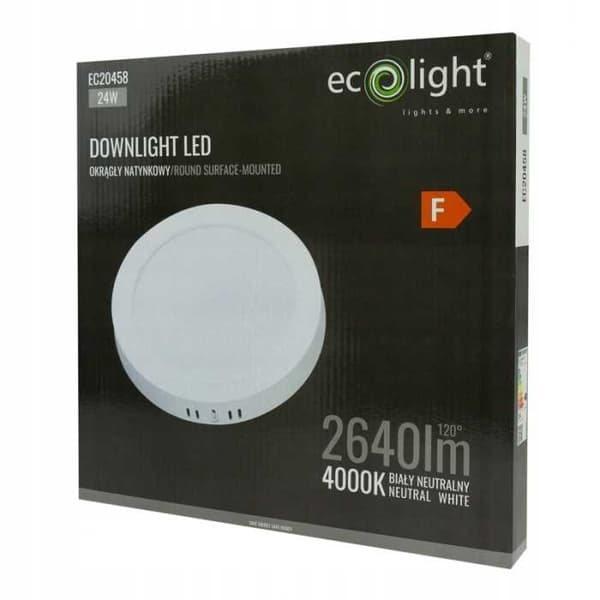 DOWNLIGHT LED N/T RUND 24W 4000K HVID DL-1