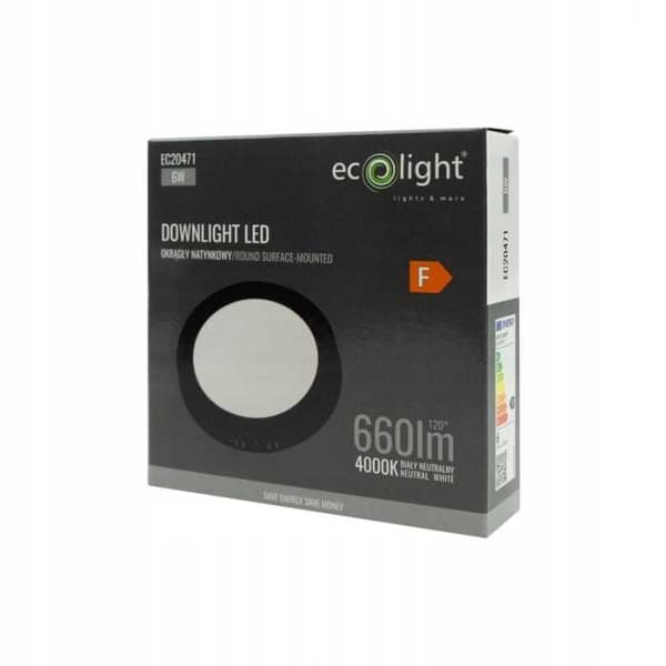 LED-alasvalo N/T pyöreä 6W 4000K musta DL-1