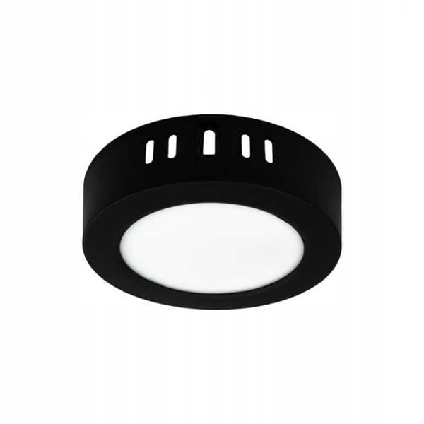 LED-alasvalo N/T pyöreä 6W 4000K musta DL-1