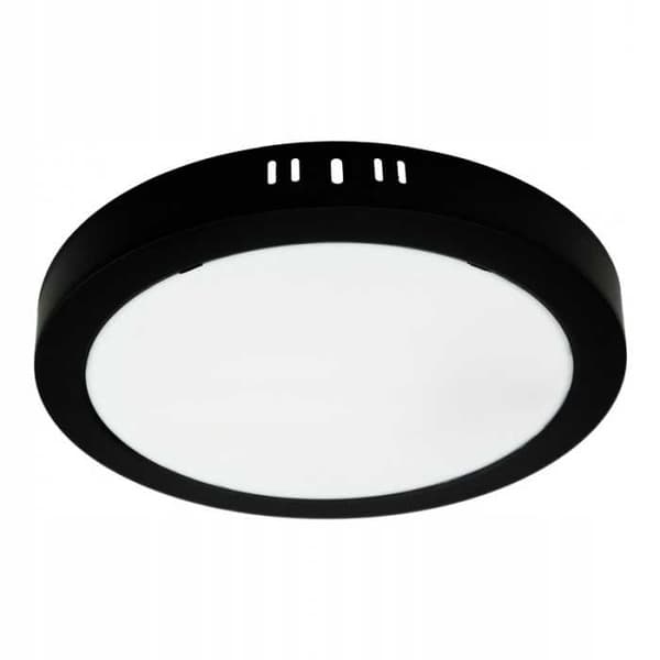 LED-alasvalo N/T pyöreä 24W 4000K musta DL-1