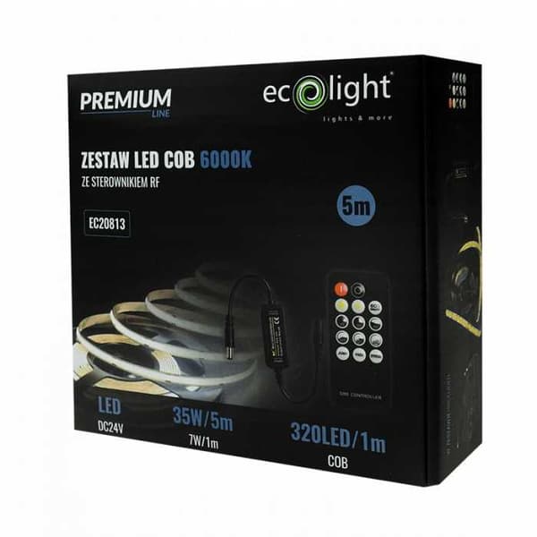 COB LED-set 7W/m 24V 6000K 630lm/m IP20/ 5mb