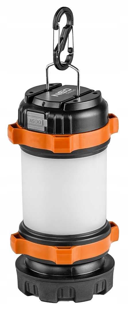 NEO Campinglampa uppladdningsbar powerbank 3-i-1