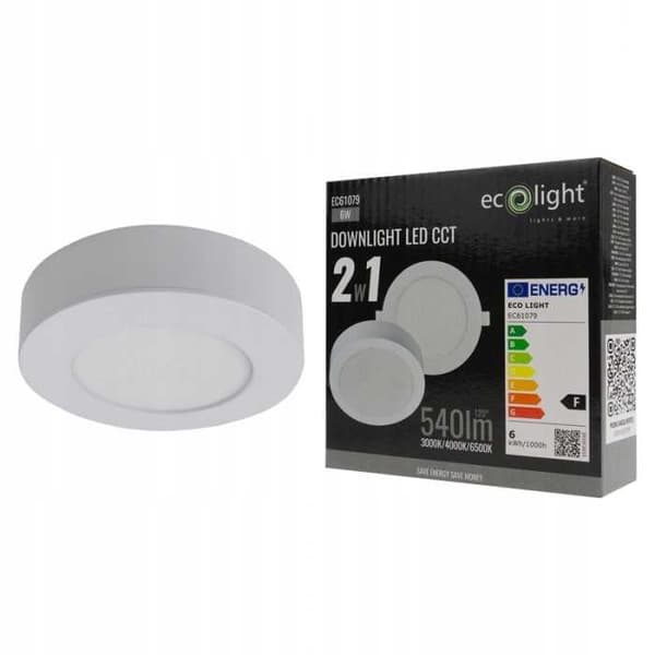 Downlight LED 6W rund CCT 2-i-1