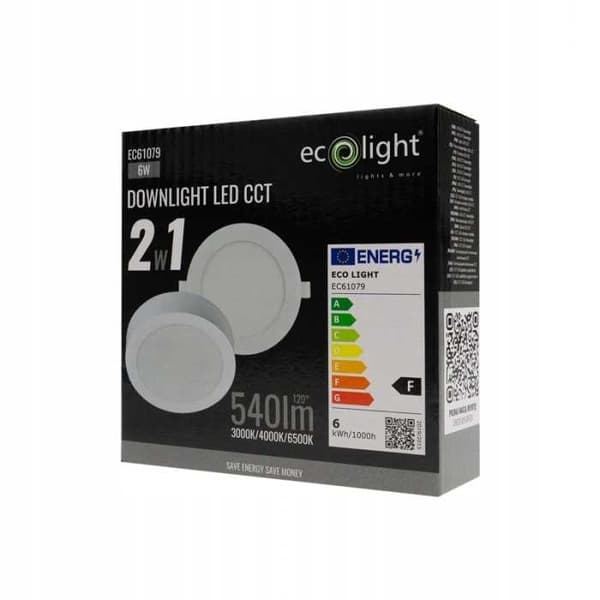 Downlight LED 6W rund CCT 2-i-1
