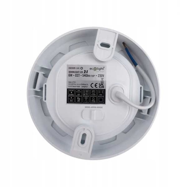 Downlight LED 6W rund CCT 2-i-1