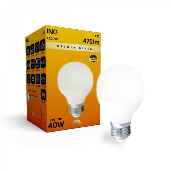 LED-kuglelampe 7W 470lm P45 E27 830