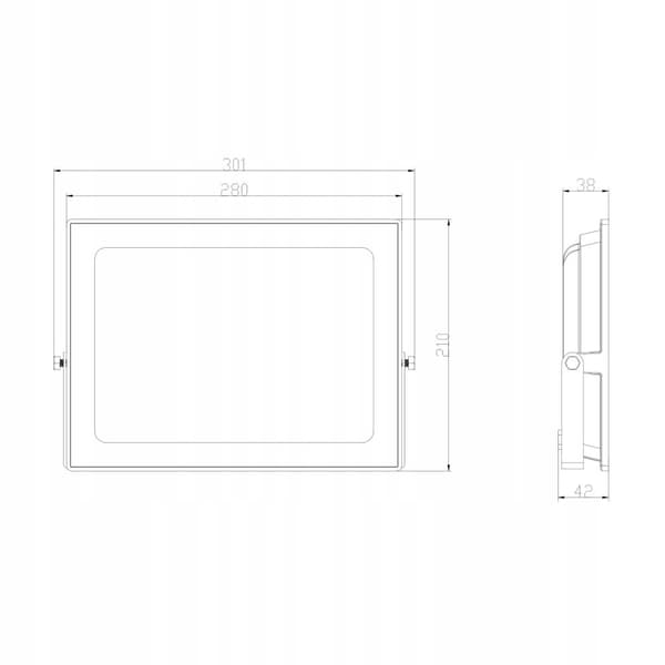LED-projektør 200W 6500K Eco Light