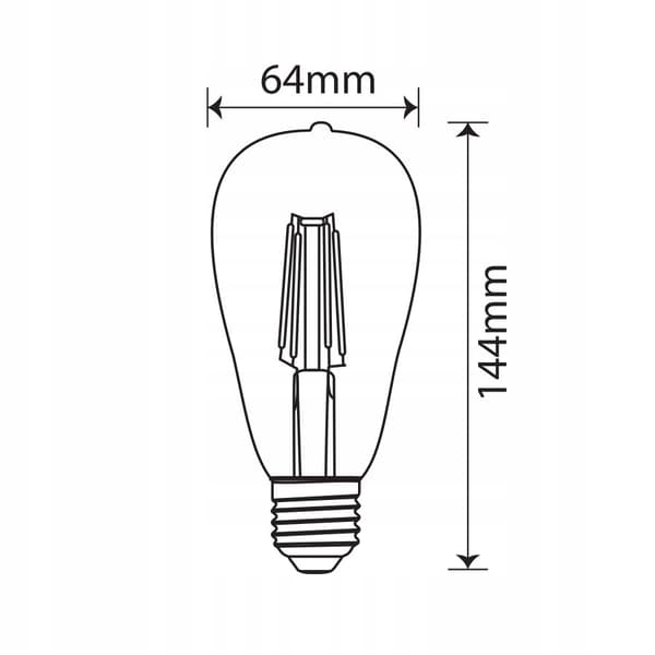 LED-glødetråd ST64 E27 8W 800lm 3000K