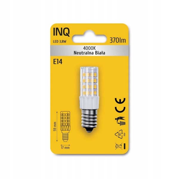 LED-LAMPA E14 3,8W 370lm 4000K HUV INQ