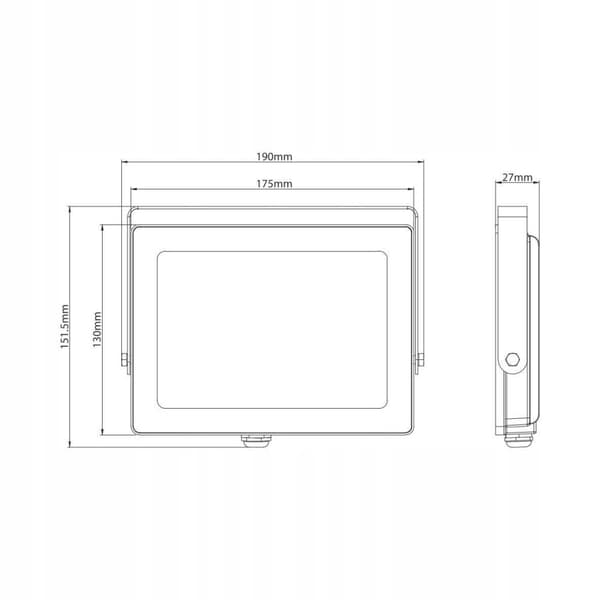 LED-projektør 50W 3000K Eco Light
