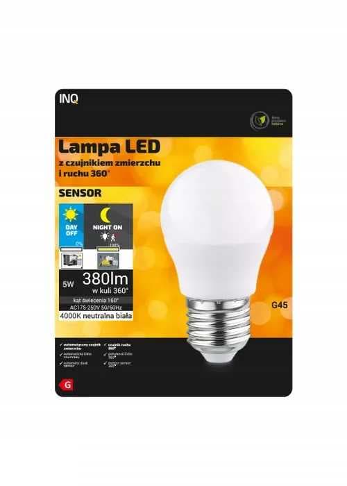 LED-pære G45 E27 5W 4000K 380lm pæreskift og bevægelsessensor