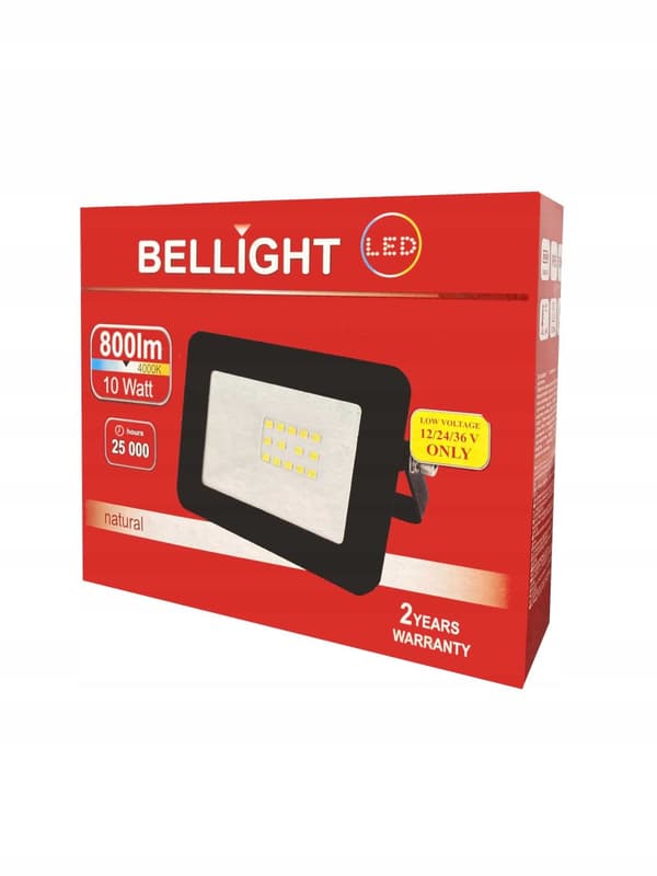 LED-projektør 10W 4000K 12V/24V/36V AC/DC