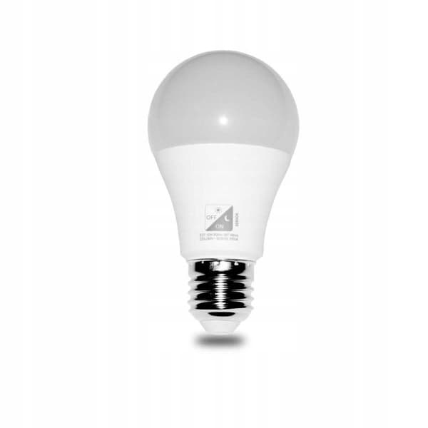 LED-pære E27 9W 4000K 860lm med skumringssensor