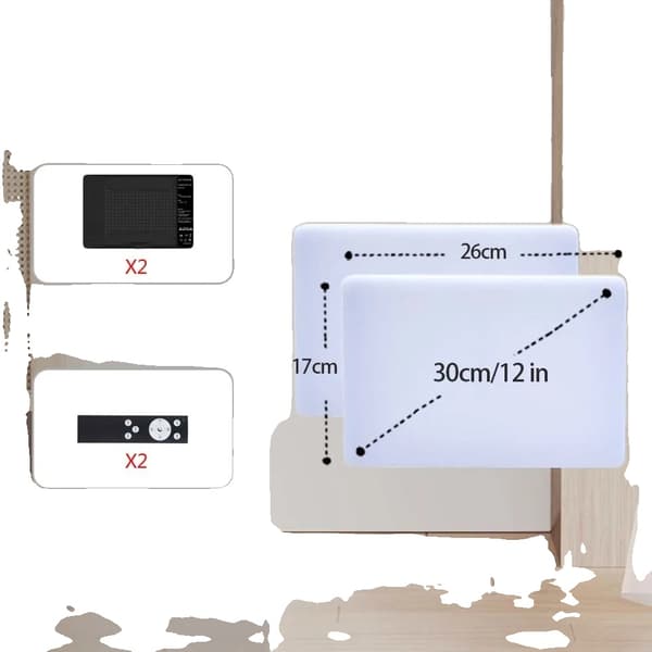Fotostudio LED-ljuspane, justerbar stativhöjd, fjärrkontrollsdrift,12 tum ljus 2PC
