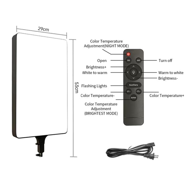 LED Video Fyllamp, Justerbar Färgtemperatur, Fjärrkontrollsdrift,Panelbelysning