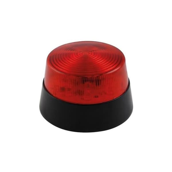 Strobe LED-blixt - röd - 12 VDC - ø 77 mm