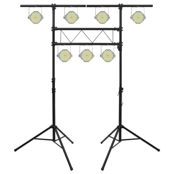 Lampstativ svart 238x115x(180-300) cm stål