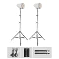 Miniatyrbillede 1 af 2: SH LED COB Video Lys, Bi-farvet 3200K-5600K, Justerbar Lysstyrke 1-100,2 stk 90 stativ