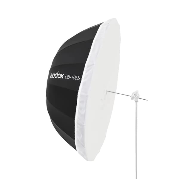 Parabolisk parasollampa, 105 cm diameter, svart reflekterande yta,Kit 2