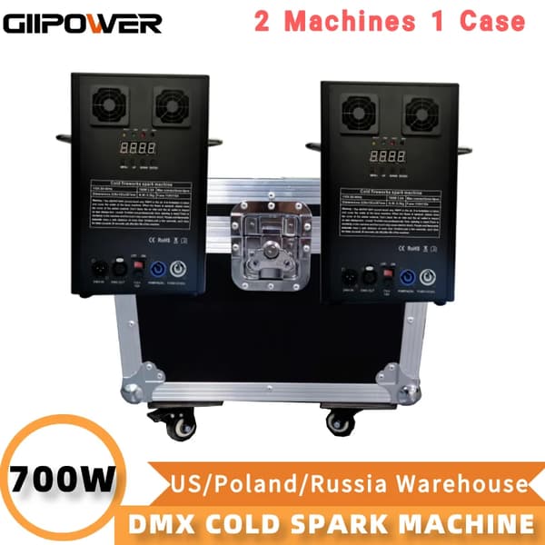 Kold Funkmaskine, 700W Effekt, DMX Kontrol,2 maskiner 1 sag, 600W