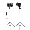 Miniatyrbillede 1 af 2: Fotografi LED Video Lys, Trinløs Dæmpning, Høj Lysstyrke,2m Tripod 100W 2stk
