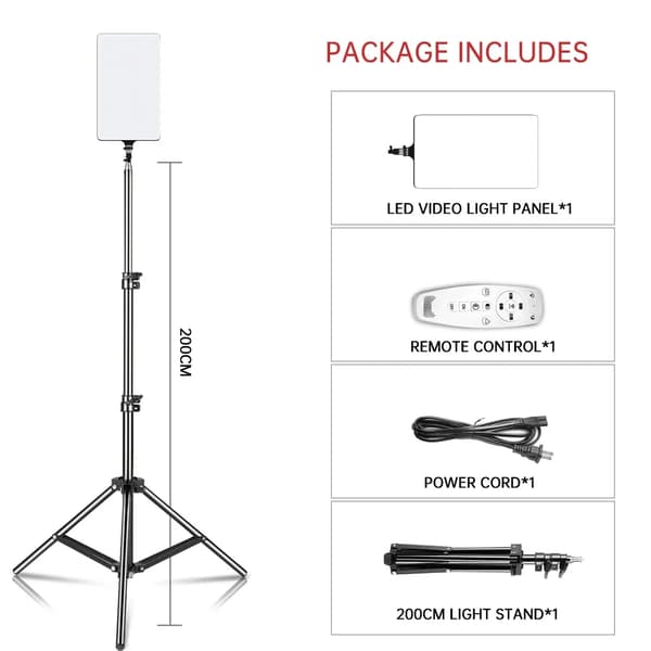 LED-videovalot, säädettävä väri lämpötila, useita jalustakorkeuksia,200cm jalustat