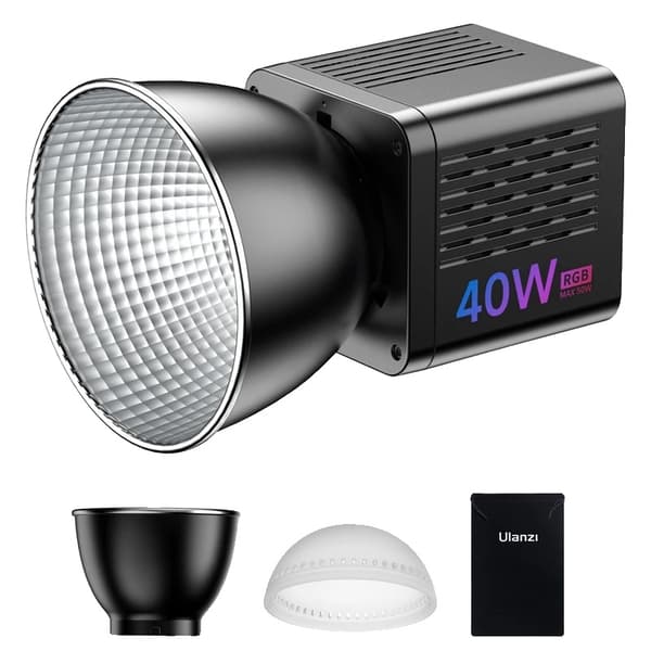 RGB COB -videovalo, 3200K-5600K kaksivärilämpötila, 0-100 kirkkauden säätö,vain yksi valo
