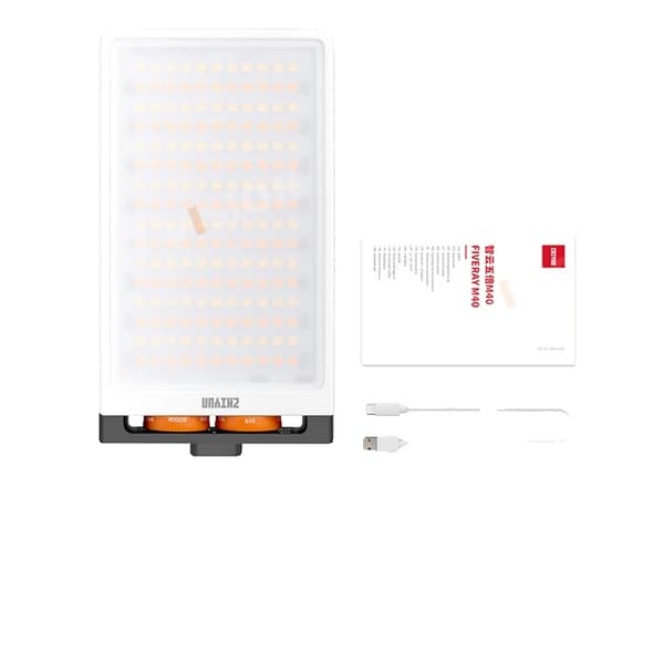 ZHIYUN FIVERAY M40, 2700K-6200K Farvetemperatur, 0-100% Lysstyrkekontrol,Standardpakke