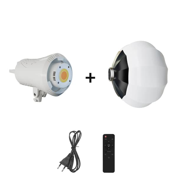 SH LED COB Video Lys, Bi-farvet 3200K-5600K, Justerbar Lysstyrke 1-100,90W Softbox