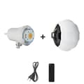Miniatyrbillede 2 af 2: SH LED COB Video Lys, Bi-farvet 3200K-5600K, Justerbar Lysstyrke 1-100,90W Softbox