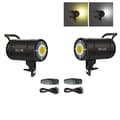 Miniatyrbillede 2 af 2: SH LED COB Video Lys, Bi-farvet 3200K-5600K, Justerbar Lysstyrke 1-100,2 stk 115W