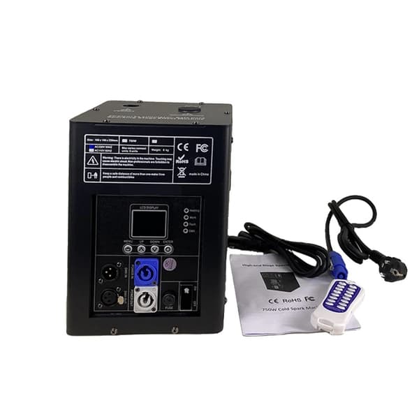 750W Funkmaskine, DMX Kontrol, Justerbar Sprayhøjde,Hvid, 1 Maskine