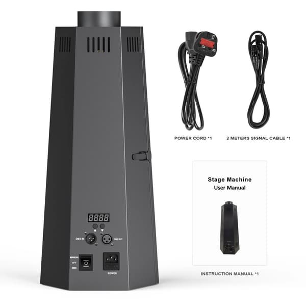 Liekityskone, DMX512-ohjaus, 80W teho,musta, EU-plugi