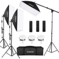 Miniatyrbillede 1 af 2: Andoer Studio Belysningskit, 85W Bi-farvet Temperatur LED, 50x70cm Softbox Sæt,A