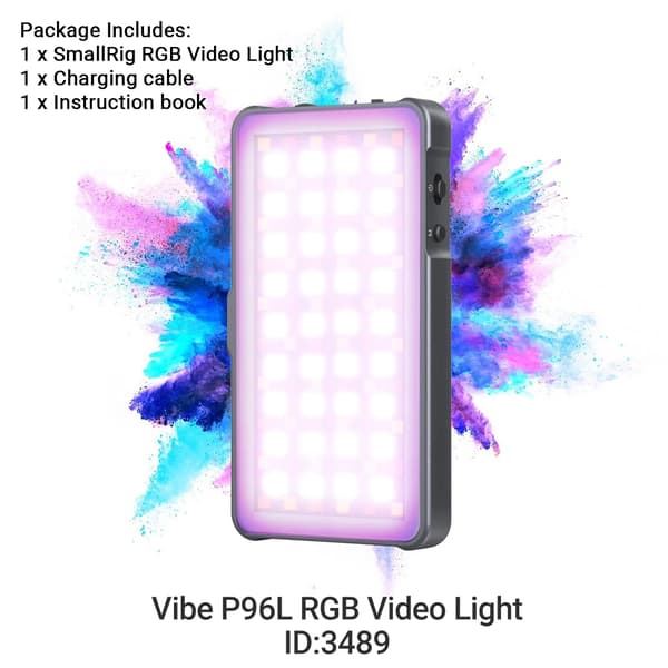 RGB Videolampa, Justerbar Ljusstyrka, 21 Belysningseffekter,RGB Ljus 3489B