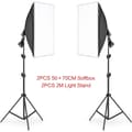 Miniatyrbillede 2 af 2: Fotografi Softbox Belysningskit, Justerbare 2M Lystativer, Multi-Watt Pære Muligheder,Ingen pærer Ingen taske