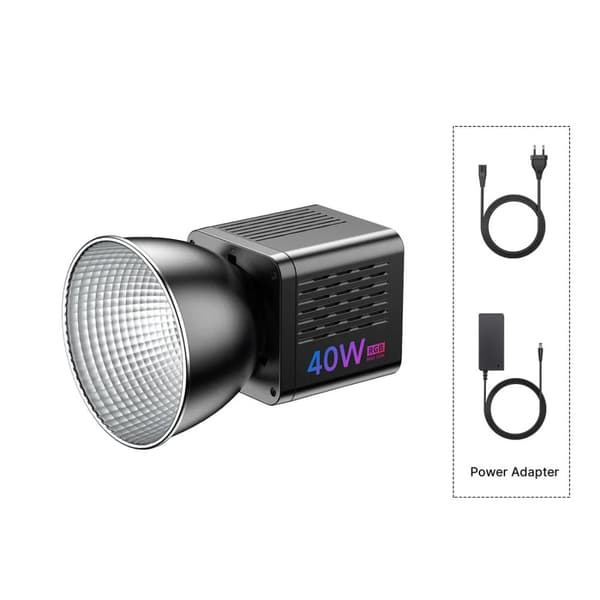 RGB-videovalo, 40W teho, 2500-6500K väri lämpötila,EU-pistokkeella