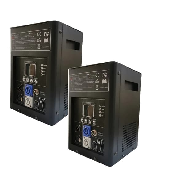 Kall gnistmaskin, 750W effekt, LCD-display,Vit Skal, 2 Maskin