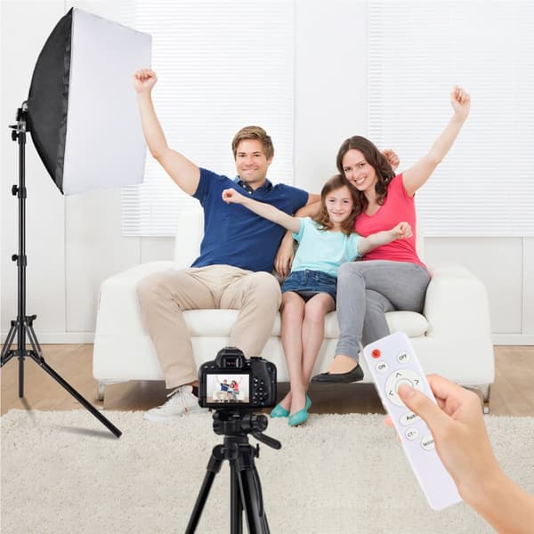 Fotografi Lyskits, Bi-farvet LED, Softbox 40x40cm, Lystativ 1,7m,EU