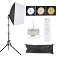Miniatyrbillede 1 af 4: Fotografi Lyskits, Bi-farvet LED, Softbox 40x40cm, Lystativ 1,7m,EU