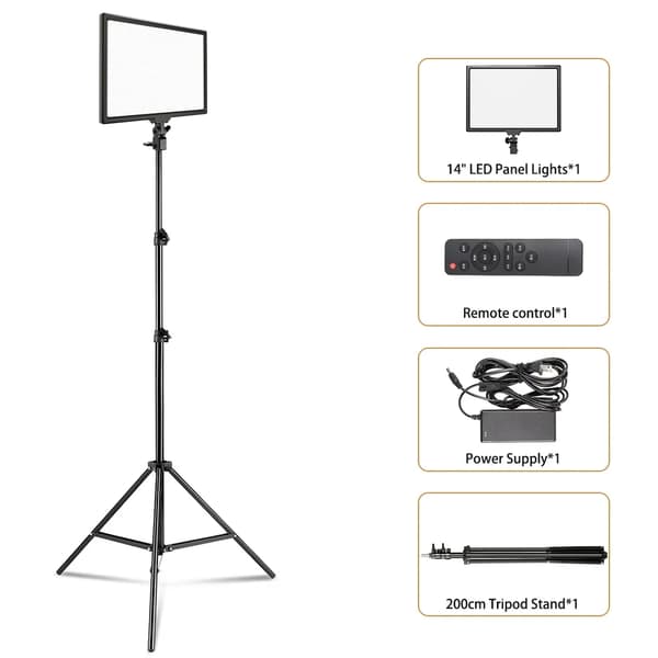 LED Video Lys, Justerbar Farvetemperatur, Kamera Belysning,SH-PBD-45-4