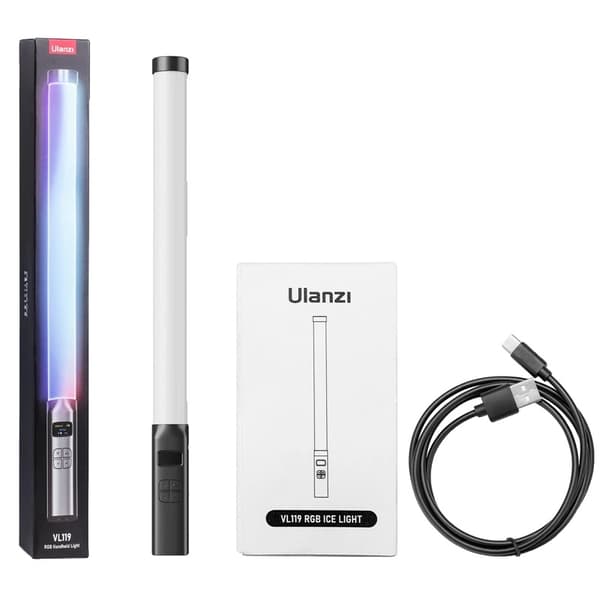 RGB Video Lys, 2500-9000K Farvetemperatur, 70 Minutter Maksimal Lysstyrke, 205g Letvægtsdesign,VL119 RGB