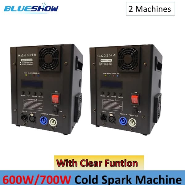 Kall Funksmaskin, 600W/700W Effekt, DMX512 Kontroll,2 Maskin, 600W